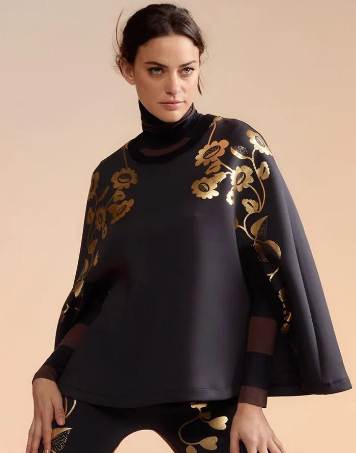 Cynthia Rowley Bonded Capelet Women Tops