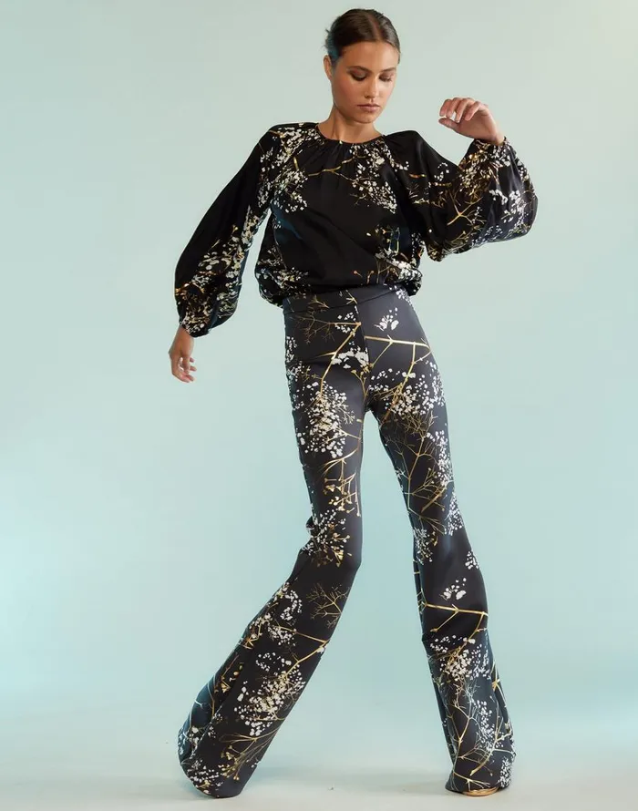 Cynthia Rowley Bonded Fit And Flare Pants Women Bottoms