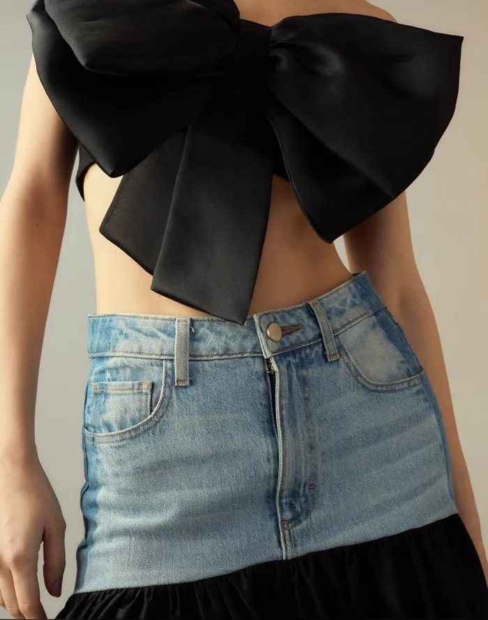 Cynthia Rowley Denim Taffeta Skirt Women Bottoms Cynthia Rowley Denim Taffeta Skirt Women Bottoms