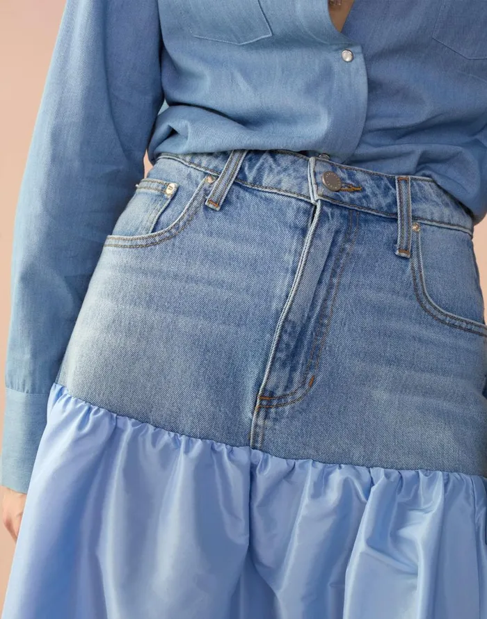 Cynthia Rowley Denim Taffeta Skirt Women Bottoms Cynthia Rowley Denim Taffeta Skirt Women Bottoms