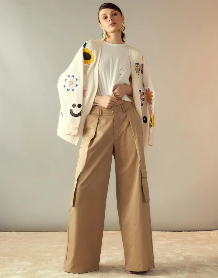Cynthia Rowley Marbella Cotton Cargo Pant Women Bottoms