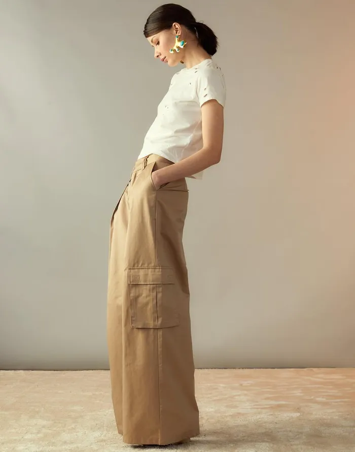 Cynthia Rowley Marbella Cotton Cargo Pant Women Bottoms Cynthia Rowley Marbella Cotton Cargo Pant Women Bottoms