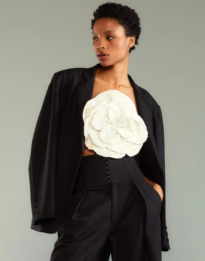Cynthia Rowley Wool Oversized Blazer Women Tops