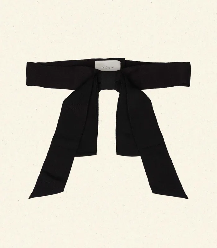 DEN Belts Hats and Gloves Women Senna Belt Black Grosgrain DEN Belts Hats and Gloves Women Senna Belt Black Grosgrain