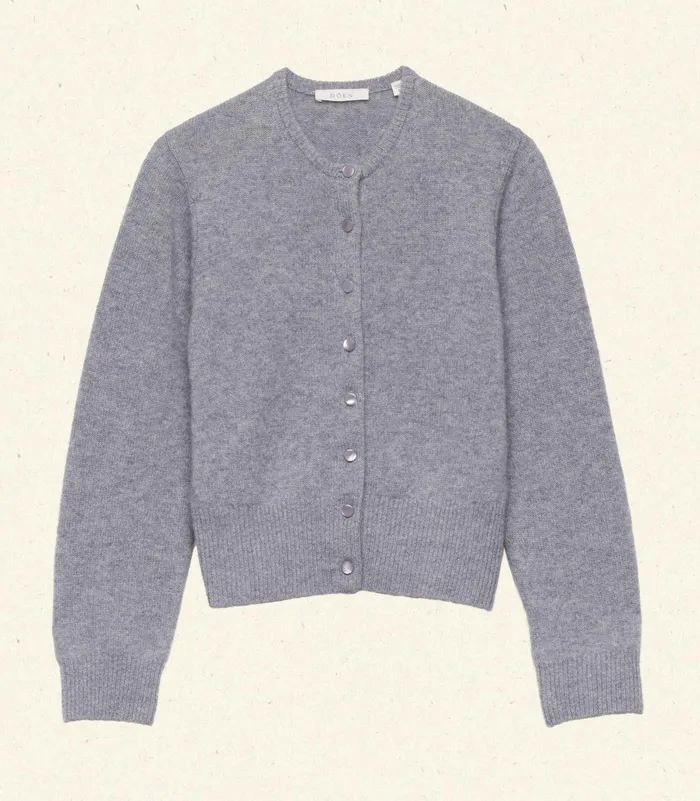 DEN Knitwear Women Fairchild Cashmere Cardigan Pebble Grey DEN Knitwear Women Fairchild Cashmere Cardigan Pebble Grey