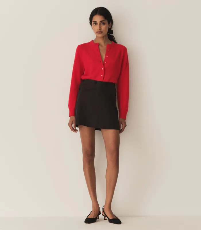 DEN Knitwear Women Fairchild Cashmere Cardigan Tomato DEN Knitwear Women Fairchild Cashmere Cardigan Tomato