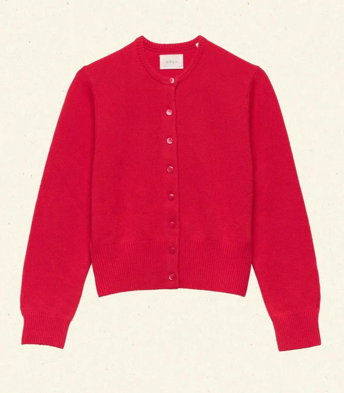 DEN Knitwear Women Fairchild Cashmere Cardigan Tomato DEN Knitwear Women Fairchild Cashmere Cardigan Tomato