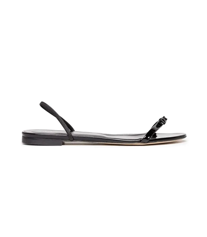 DEN Shoes Women Laure Slingback Sandal Black Patent DEN Shoes Women Laure Slingback Sandal Black Patent