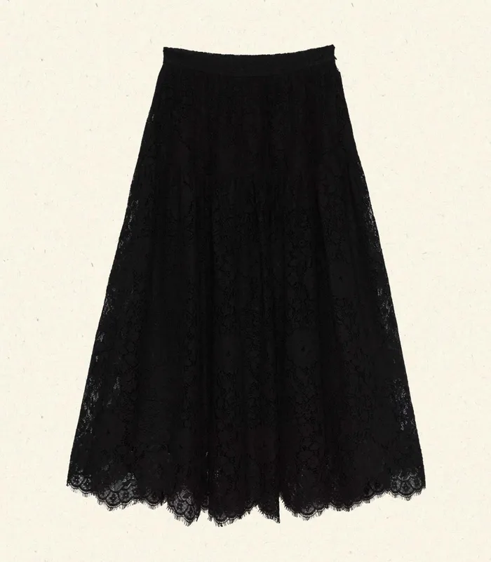 DEN Skirts Women Sebastiane Lace Skirt Black DEN Skirts Women Sebastiane Lace Skirt Black