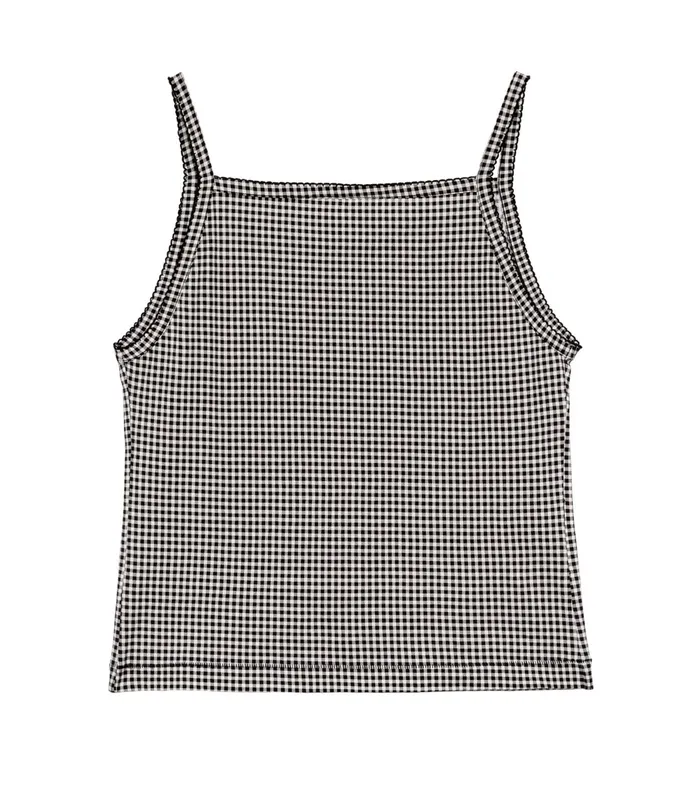 DEN Tees Women Angie Tank Noir La Maddalena Gingham DEN Tees Women Angie Tank Noir La Maddalena Gingham