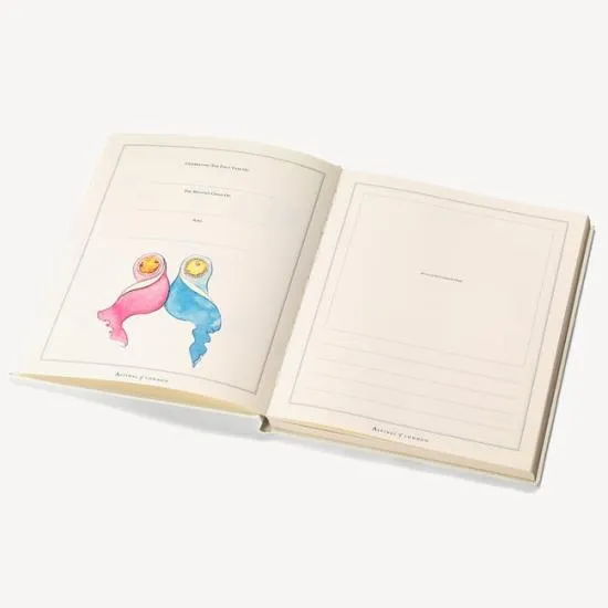 Deluxe Baby Record Book Smooth Ivory Women Aspinal Of London Albums