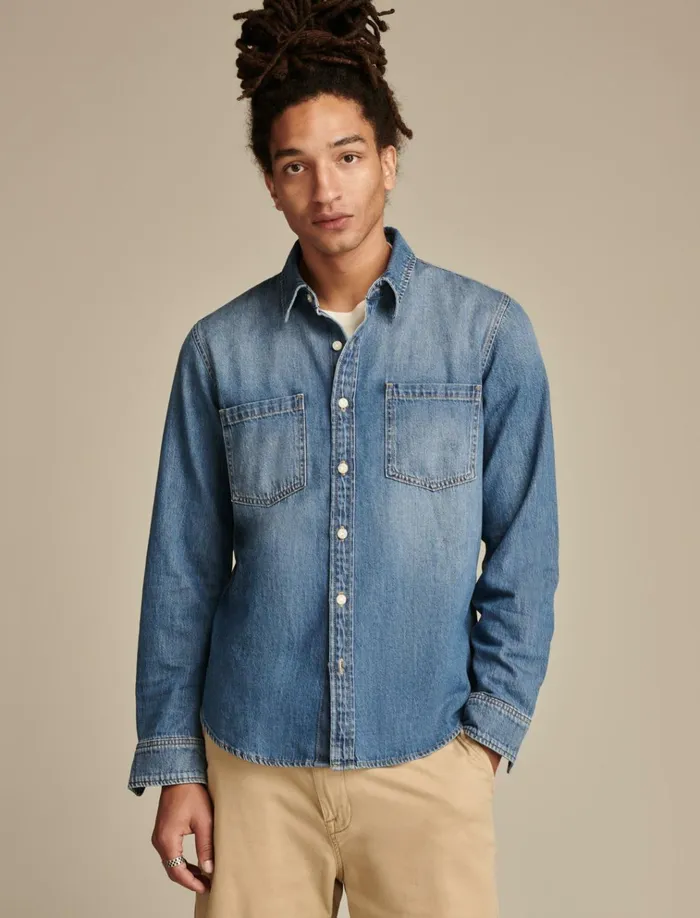 Denim Utility Shirt Harborview Men Lucky Brand Shirts and Tops