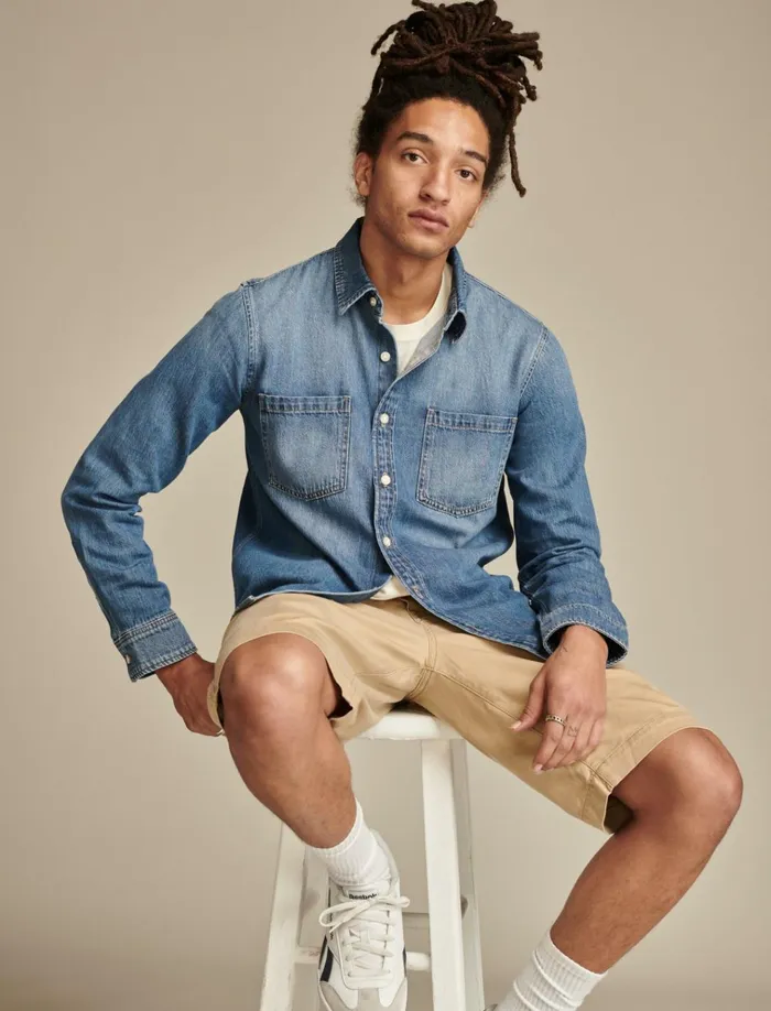Denim Utility Shirt Harborview Men Lucky Brand Shirts and Tops