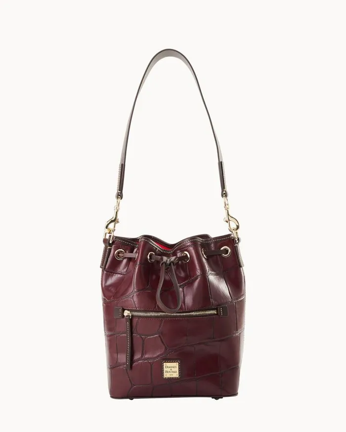 Denison Drawstring Bordeaux Women Dooney and Bourke Shoulder Bags