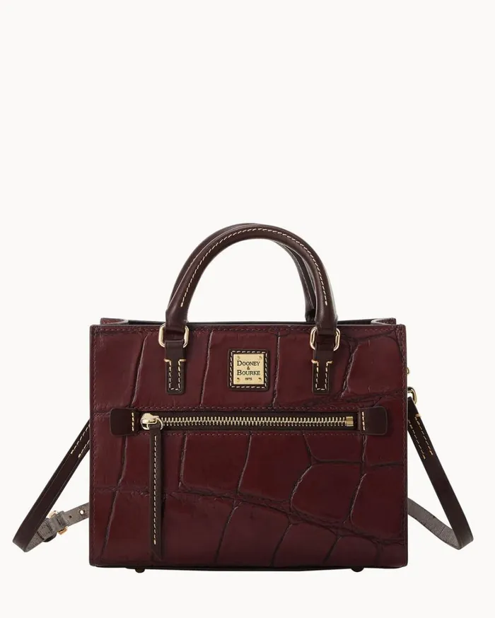 Denison Mini Zip Janine Bordeaux Women Dooney and Bourke Satchels