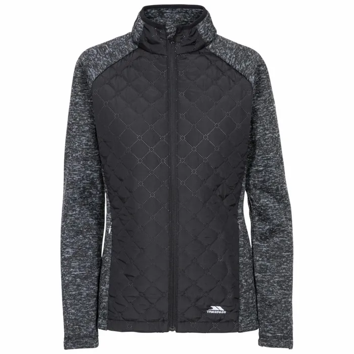 Dewey Hybrid Fleece Jacket Black Marl Women Trespass Fleece