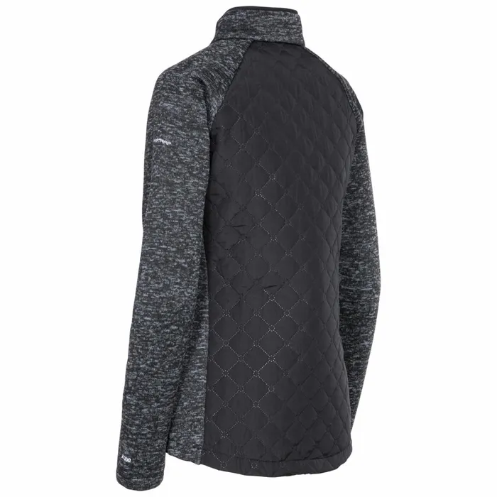 Dewey Hybrid Fleece Jacket Black Marl Women Trespass Fleece