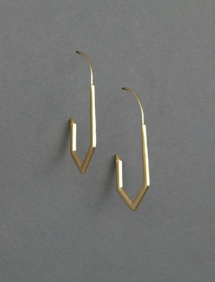 Diamond Threader Hoop Earring Gold Women Lucky Brand Jewelry