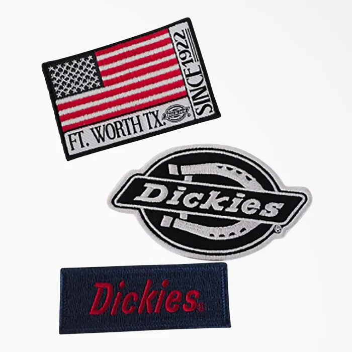 Dickies Logo and Flag Ironon Patches 3Pack Assorted Colors Assorted Colors qa Kids Dickies Patches Dickies Logo and Flag Ironon Patches 3Pack Assorted Colors Assorted Colors qa Kids Dickies Patches