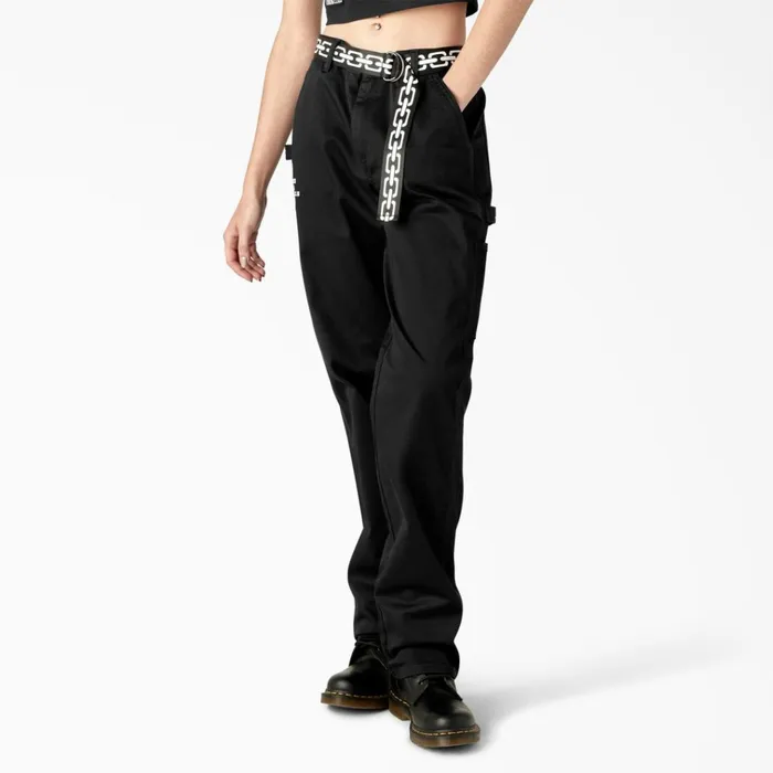 Dickies X Lurking Class Relaxed Fit Womens Pants Black Black bkx Women Dickies Carpenter Dickies X Lurking Class Relaxed Fit Womens Pants Black Black bkx Women Dickies Carpenter
