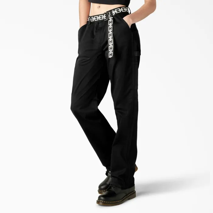 Dickies X Lurking Class Relaxed Fit Womens Pants Black Black bkx Women Dickies Carpenter Dickies X Lurking Class Relaxed Fit Womens Pants Black Black bkx Women Dickies Carpenter