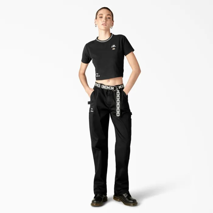 Dickies X Lurking Class Relaxed Fit Womens Pants Black Black bkx Women Dickies Carpenter Dickies X Lurking Class Relaxed Fit Womens Pants Black Black bkx Women Dickies Carpenter