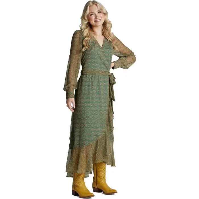 Dresses and Skirts Women Justin Boots Justin Wrap Maxi Dress Medallion Floral 040green041 Dresses and Skirts Women Justin Boots Justin Wrap Maxi Dress Medallion Floral 040green041