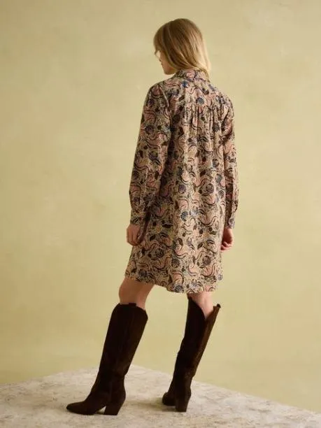 Dresses Women Joules Floral Paisley Corduroy Shirt Dress