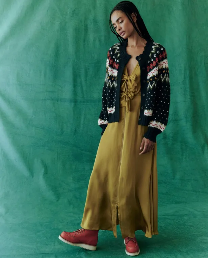 Dresses Women The Great The Gilded Dress Gold Leaf Dresses Women The Great The Gilded Dress Gold Leaf