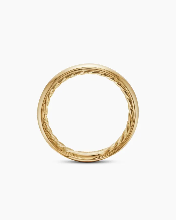 DY Eden Band Ring In 18K Yellow Gold 25mm Women David Yurman Band DY Eden Band Ring In 18K Yellow Gold 25mm Women David Yurman Band