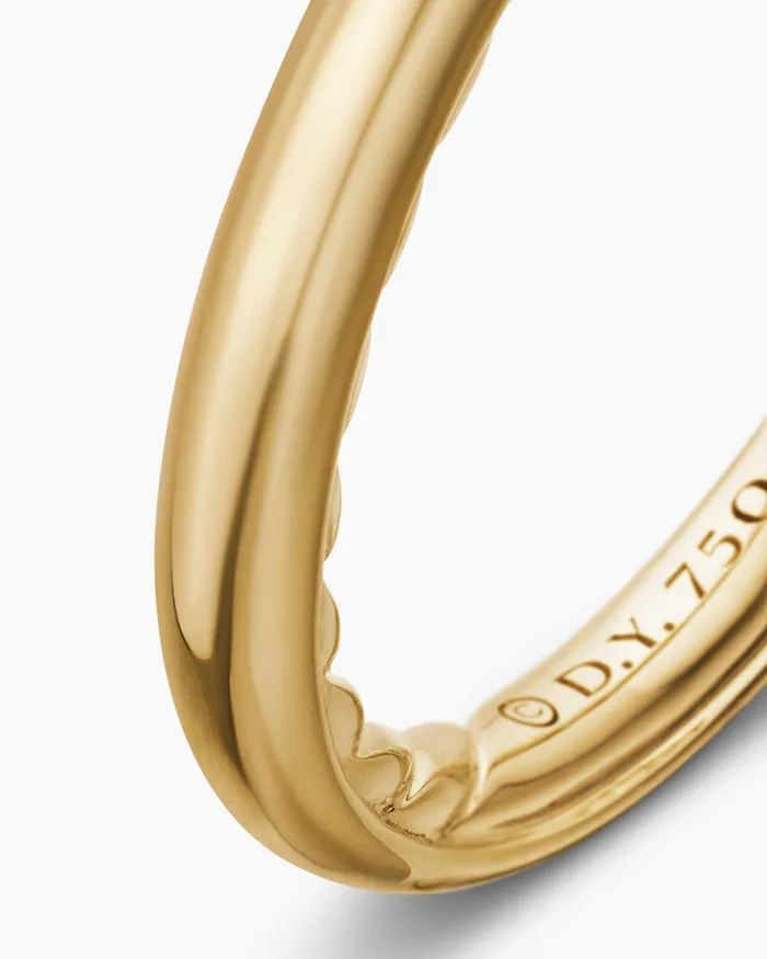 DY Eden Band Ring In 18K Yellow Gold 25mm Women David Yurman Band DY Eden Band Ring In 18K Yellow Gold 25mm Women David Yurman Band