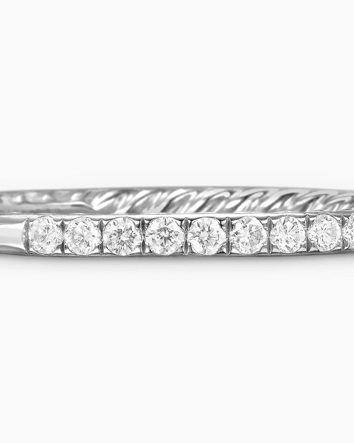 DY Eden Partway Band Ring In Platinum With Diamonds 185mm Women David Yurman Band DY Eden Partway Band Ring In Platinum With Diamonds 185mm Women David Yurman Band