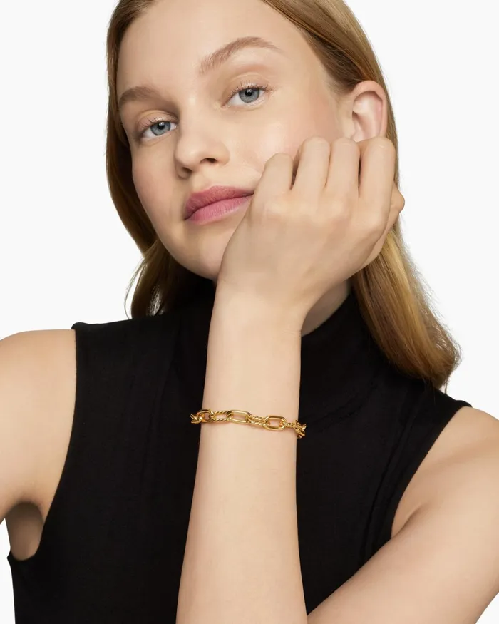 DY Madison Chain Bracelet In 18K Yellow Gold 85mm Women David Yurman Chain DY Madison Chain Bracelet In 18K Yellow Gold 85mm Women David Yurman Chain