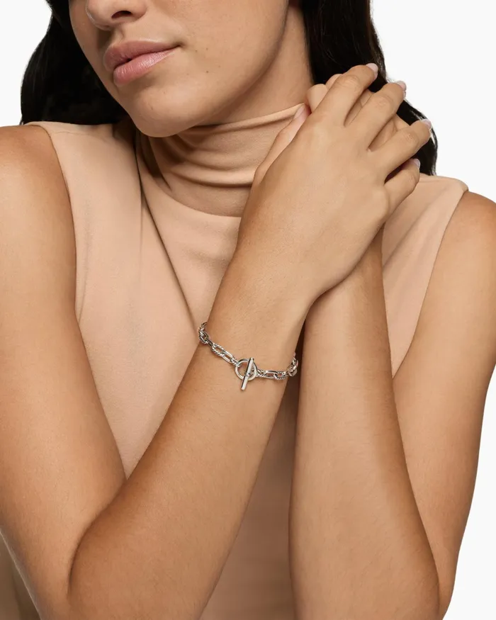DY Madison Toggle Chain Bracelet In Sterling Silver 55mm Women David Yurman Chain DY Madison Toggle Chain Bracelet In Sterling Silver 55mm Women David Yurman Chain