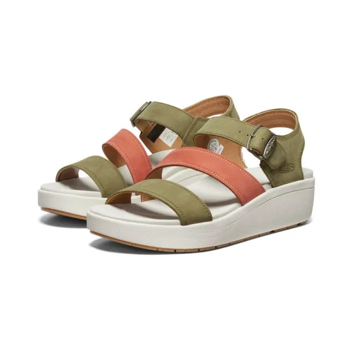 Ellecity Backstrap Martini OliveBaked Clay Leather Sandal Women KEEN Sandals