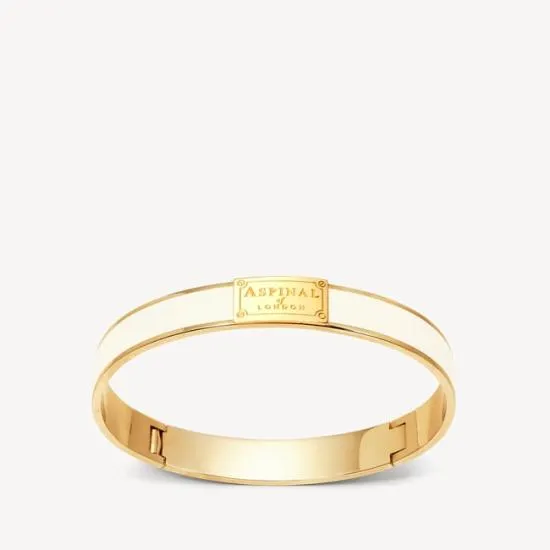 Enamel Bracelet Ivory Enamel Women Aspinal Of London Bangles and Bracelets