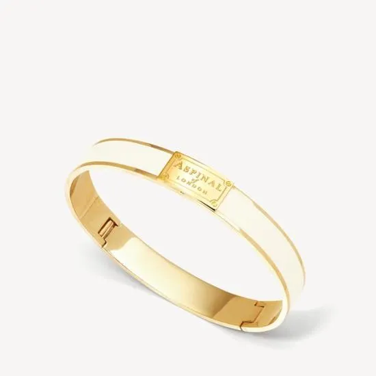 Enamel Bracelet Ivory Enamel Women Aspinal Of London Bangles and Bracelets