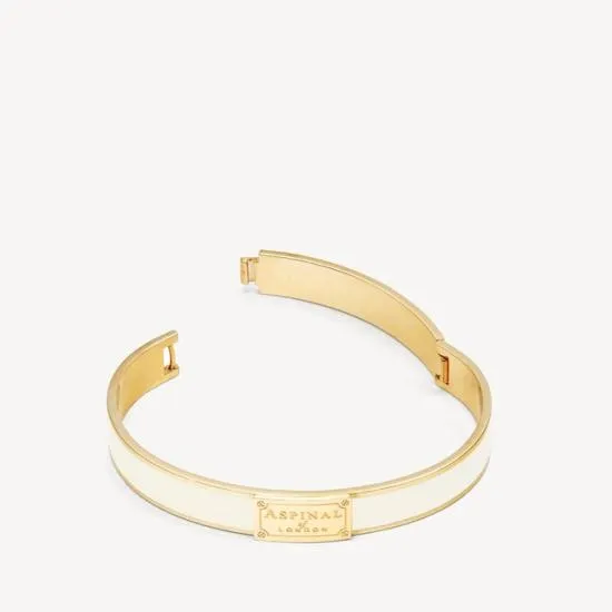 Enamel Bracelet Ivory Enamel Women Aspinal Of London Bangles and Bracelets