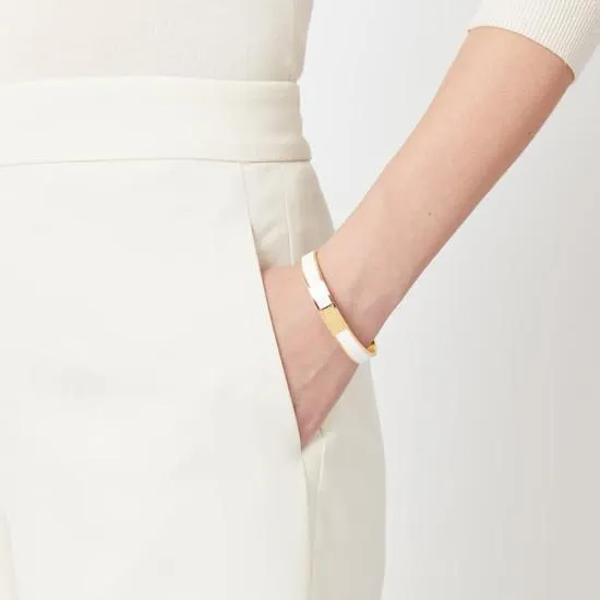 Enamel Bracelet Ivory Enamel Women Aspinal Of London Bangles and Bracelets