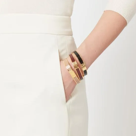 Enamel Bracelet Ivory Enamel Women Aspinal Of London Bangles and Bracelets