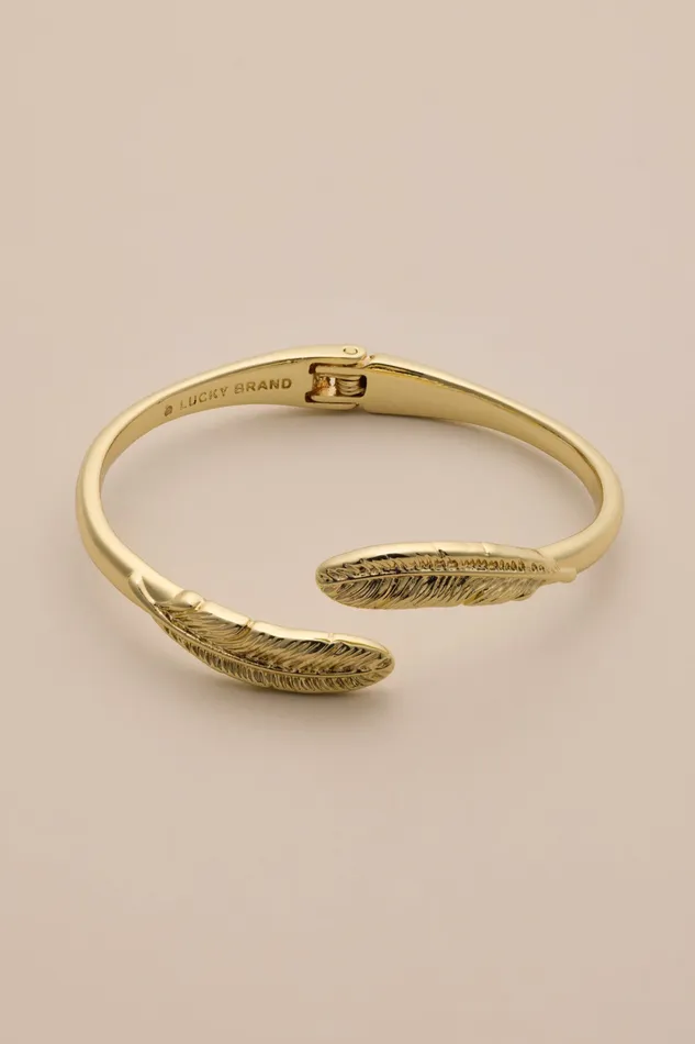 Feather Hinge Cuff Gold Women Lucky Brand Jewelry