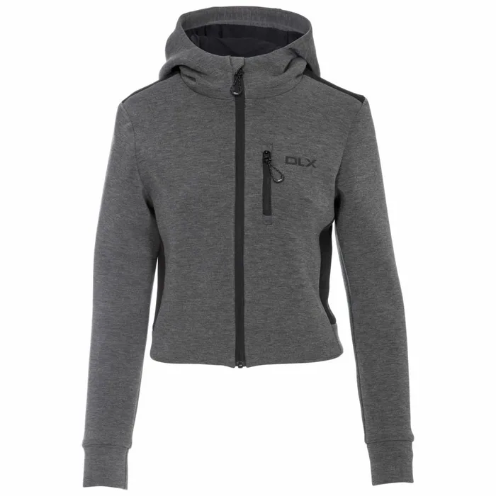 Fernanda DLX Cropped Full Zip Hoodie Grey Marl Women Trespass Hoodies