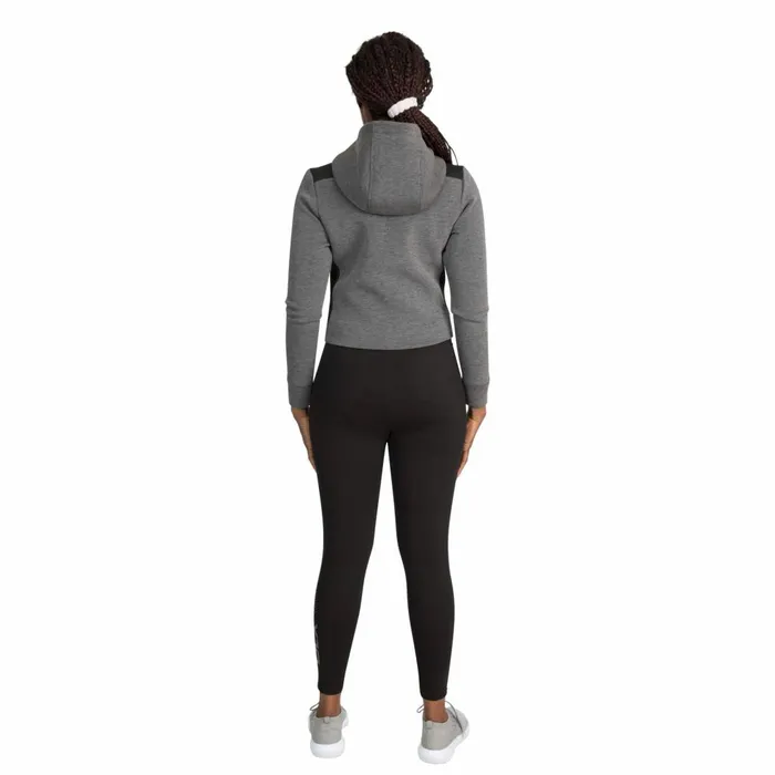 Fernanda DLX Cropped Full Zip Hoodie Grey Marl Women Trespass Hoodies