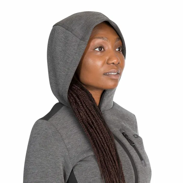 Fernanda DLX Cropped Full Zip Hoodie Grey Marl Women Trespass Hoodies