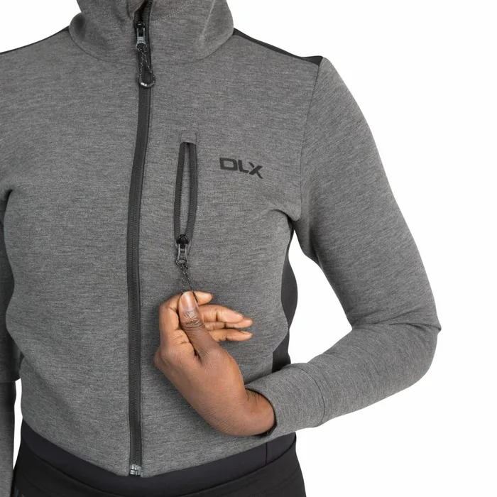 Fernanda DLX Cropped Full Zip Hoodie Grey Marl Women Trespass Hoodies