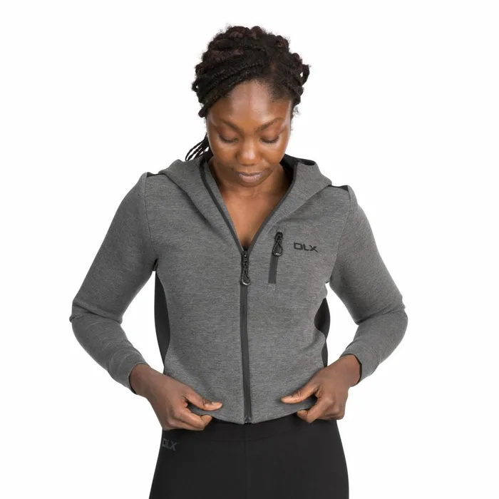 Fernanda DLX Cropped Full Zip Hoodie Grey Marl Women Trespass Hoodies