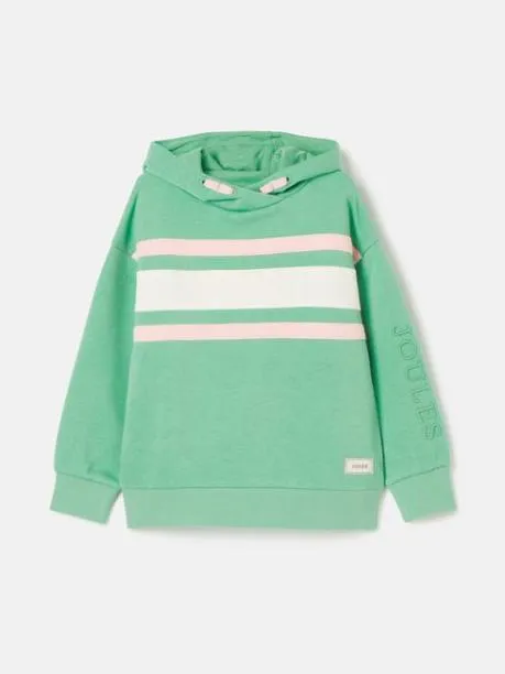 Fleeces and Sweatshirts Girls Joules Green Colourblock Hoodie