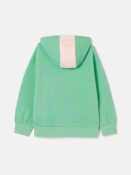 Fleeces and Sweatshirts Girls Joules Green Colourblock Hoodie