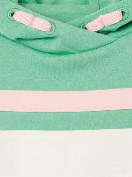 Fleeces and Sweatshirts Girls Joules Green Colourblock Hoodie