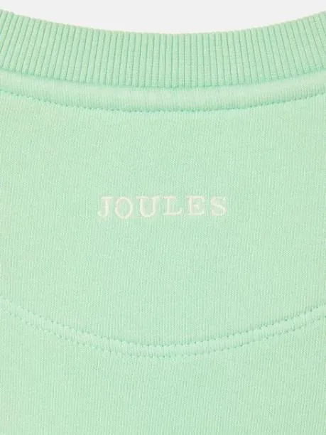 Fleeces and Sweatshirts Girls Joules Green Crew Neck Slogan Sweatshirt